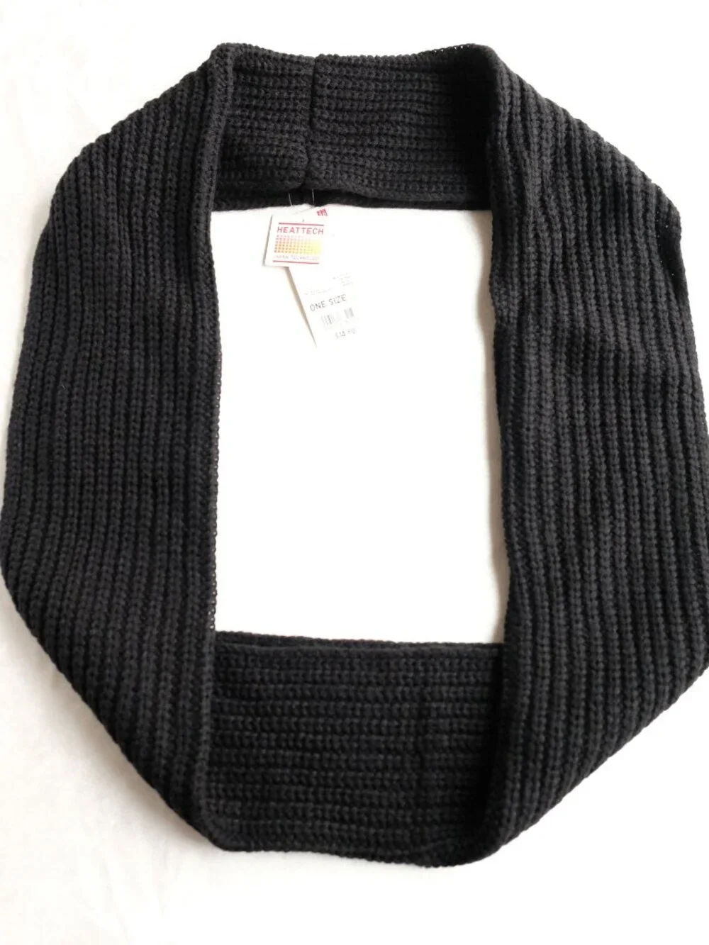 NWT Uniqlo Heattech Snood / Infinity Scarf, 411263, Black, OS, Unisex